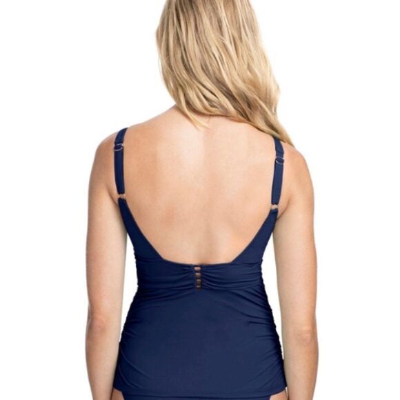 Profile by Gottex Womens Standard Keyhole Scoop Neck Tankini Top Swimsuit Size 8 - Picture 2 of 11